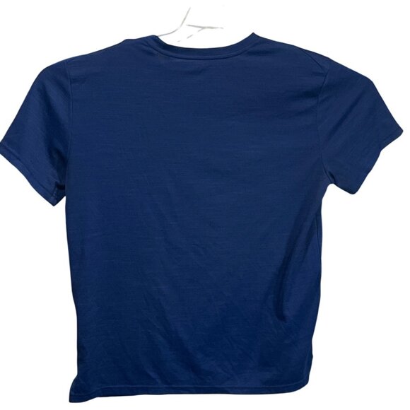 Nike Dri-Fit Blue Crewneck Short Sleeve Shirt Mens M Polyester Athletic Wear - Picture 2 of 5